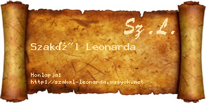 Szakál Leonarda névjegykártya